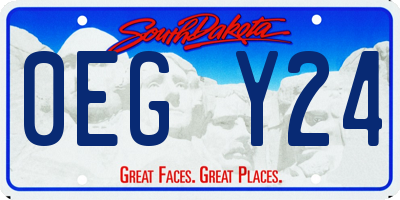 SD license plate 0EGY24