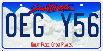 SD license plate 0EGY56