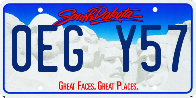 SD license plate 0EGY57