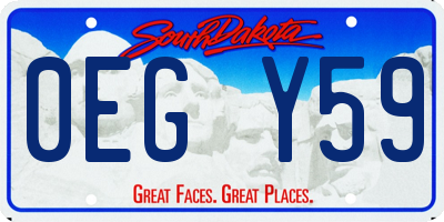 SD license plate 0EGY59