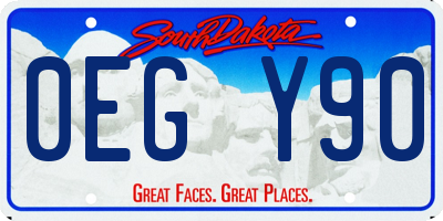 SD license plate 0EGY90