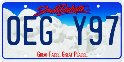 SD license plate 0EGY97