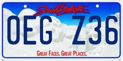 SD license plate 0EGZ36