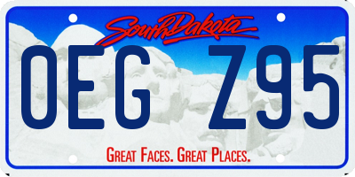 SD license plate 0EGZ95