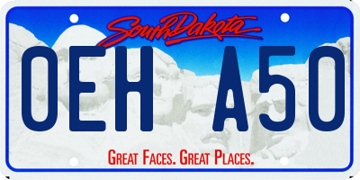 SD license plate 0EHA50