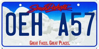 SD license plate 0EHA57