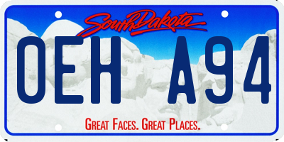 SD license plate 0EHA94