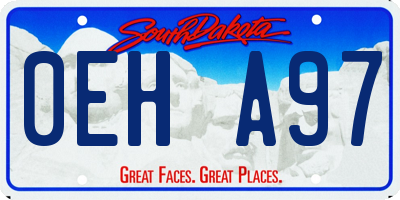 SD license plate 0EHA97