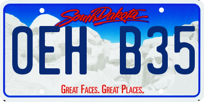 SD license plate 0EHB35