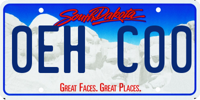 SD license plate 0EHC00