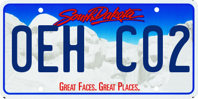 SD license plate 0EHC02