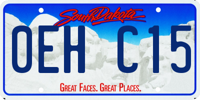 SD license plate 0EHC15