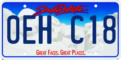 SD license plate 0EHC18