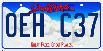 SD license plate 0EHC37