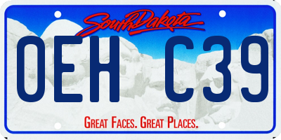 SD license plate 0EHC39