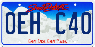 SD license plate 0EHC40