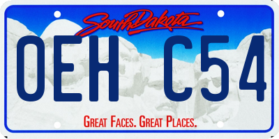 SD license plate 0EHC54