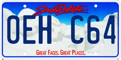SD license plate 0EHC64