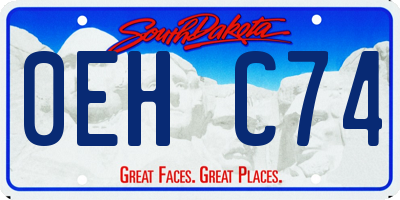 SD license plate 0EHC74