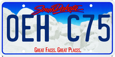 SD license plate 0EHC75