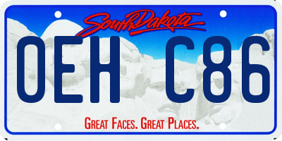 SD license plate 0EHC86