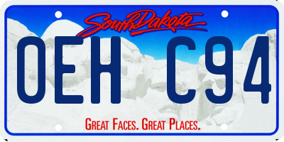 SD license plate 0EHC94