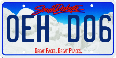 SD license plate 0EHD06