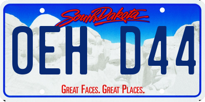 SD license plate 0EHD44