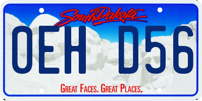 SD license plate 0EHD56