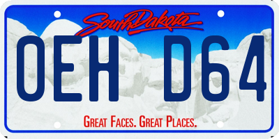 SD license plate 0EHD64