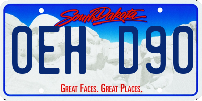 SD license plate 0EHD90