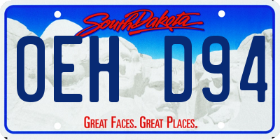 SD license plate 0EHD94