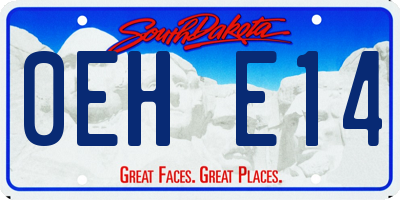 SD license plate 0EHE14