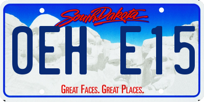SD license plate 0EHE15