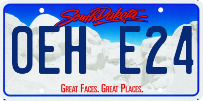 SD license plate 0EHE24
