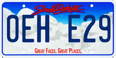 SD license plate 0EHE29