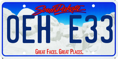 SD license plate 0EHE33