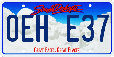 SD license plate 0EHE37