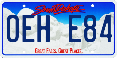 SD license plate 0EHE84