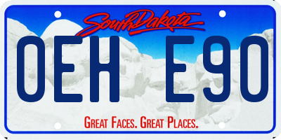 SD license plate 0EHE90