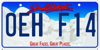 SD license plate 0EHF14