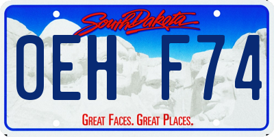 SD license plate 0EHF74