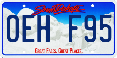 SD license plate 0EHF95