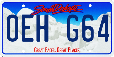 SD license plate 0EHG64