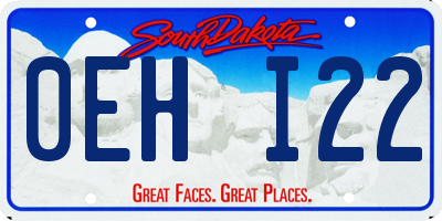 SD license plate 0EHI22
