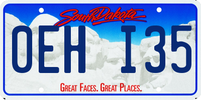 SD license plate 0EHI35