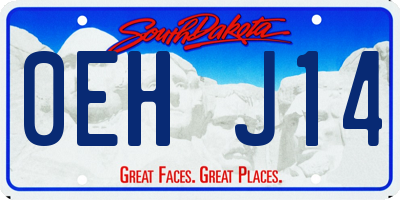 SD license plate 0EHJ14