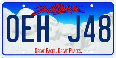 SD license plate 0EHJ48