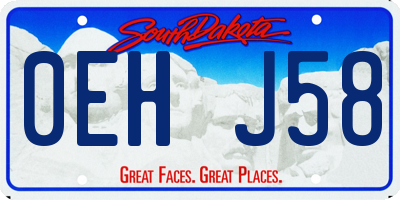 SD license plate 0EHJ58