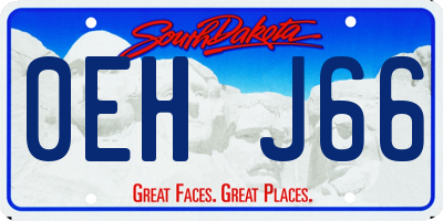 SD license plate 0EHJ66